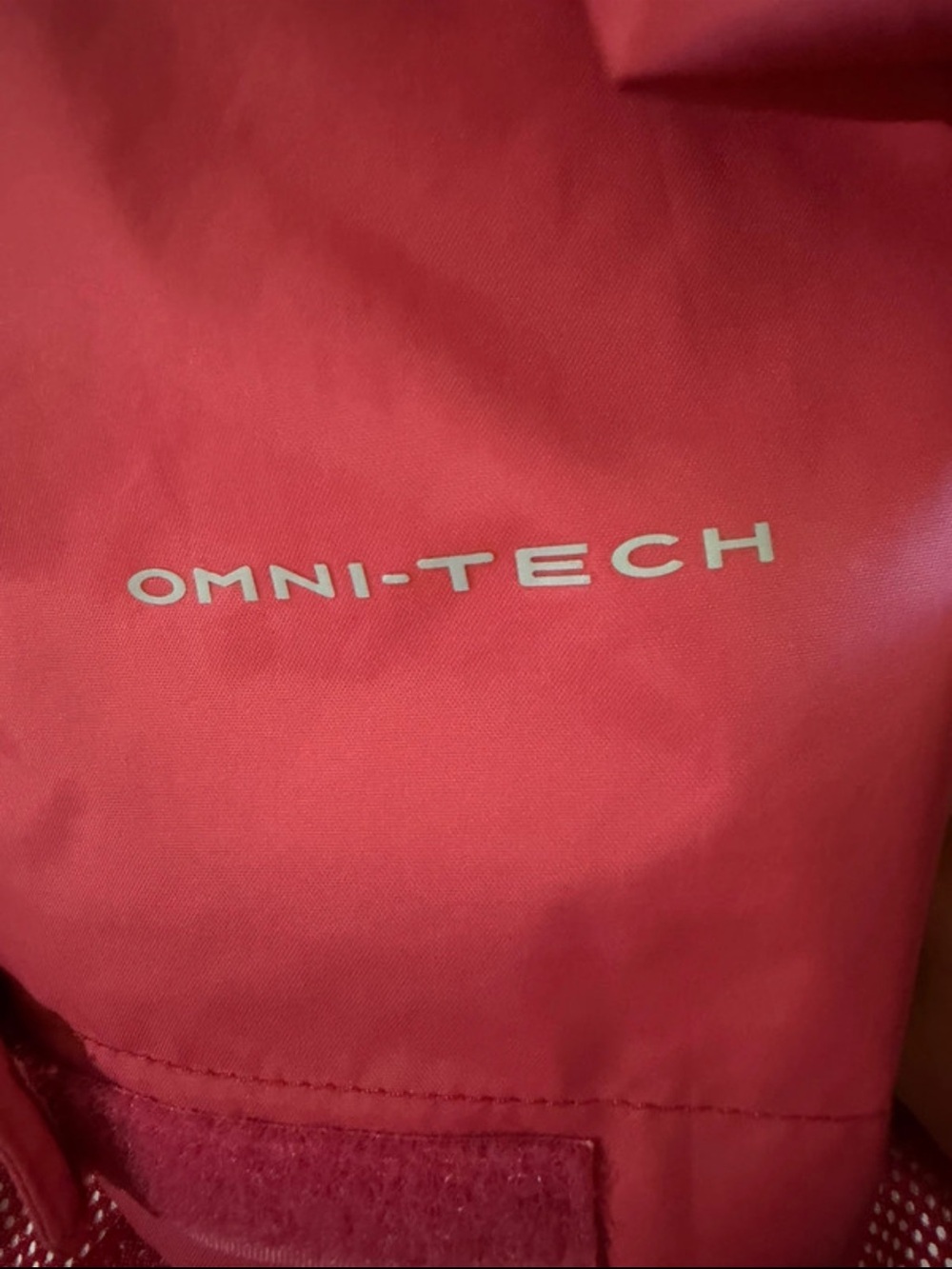 Columbia Omni-Tech Waterproof Hooded Rain Jacket - Coral / Pink - Picture 5 of 7